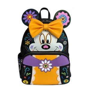 Loungefly Disney Minnie Mouse Sugar Skull Cosplay Mini Backpack